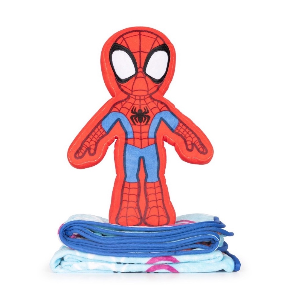 Spider-Man Design Blanket Throw and Pillow Set 2pc for Kids Cozy & Warmth NWT